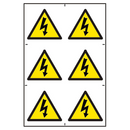 ASEC Electrical Warning Symbol 200mm x 300mm PVC Self Adhesive Sign
