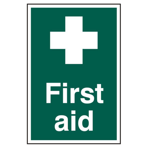 ASEC `First Aid` 200mm x 300mm PVC Self Adhesive Sign