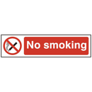 ASEC `No Smoking` 200mm x 50mm PVC Self Adhesive Sign