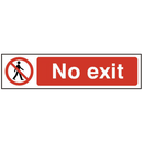 ASEC `No Exit` 200mm x 50mm PVC Self Adhesive Sign