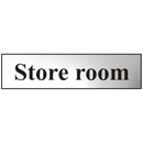 ASEC `Store Room` 200mm x 50mm Chrome Self Adhesive Sign