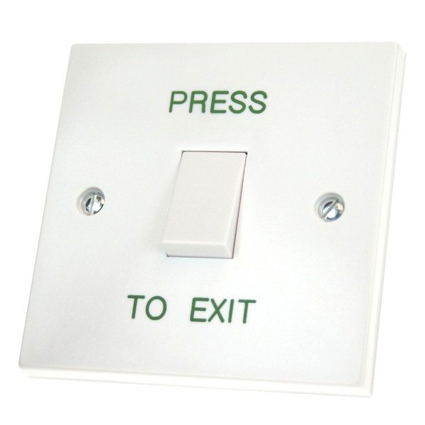 ASEC White Momentary 1 Gang Exit Switch