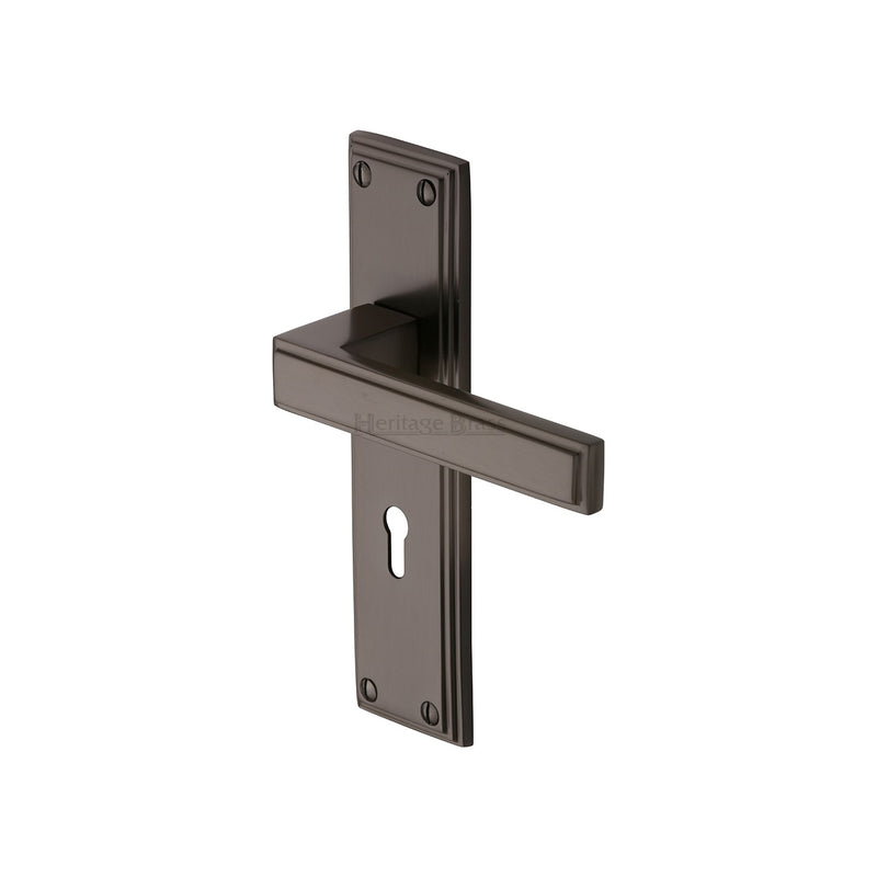 Heritage Brass Atlantis Door Handle on Plate