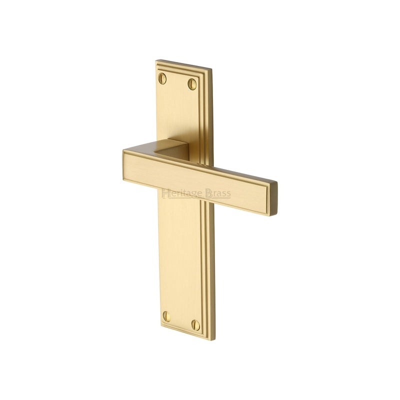 Heritage Brass Atlantis Door Handle on Plate