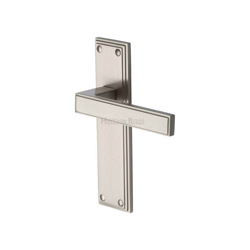Heritage Brass Atlantis Door Handle on Plate
