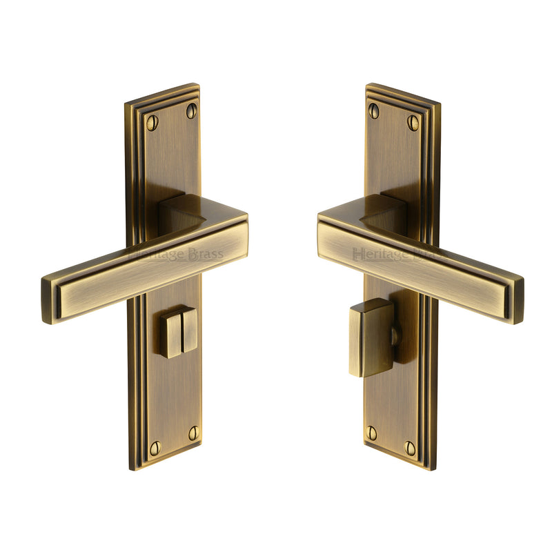 Heritage Brass Atlantis Door Handle on Plate