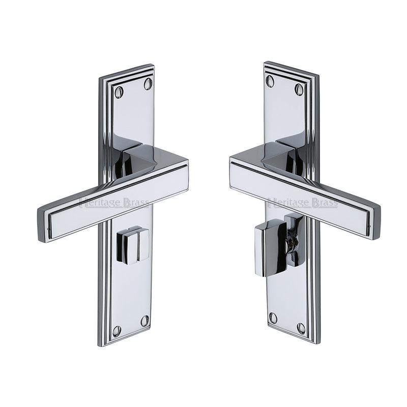 Heritage Brass Atlantis Door Handle on Plate