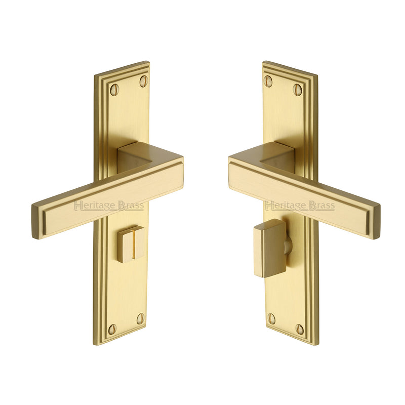 Heritage Brass Atlantis Door Handle on Plate