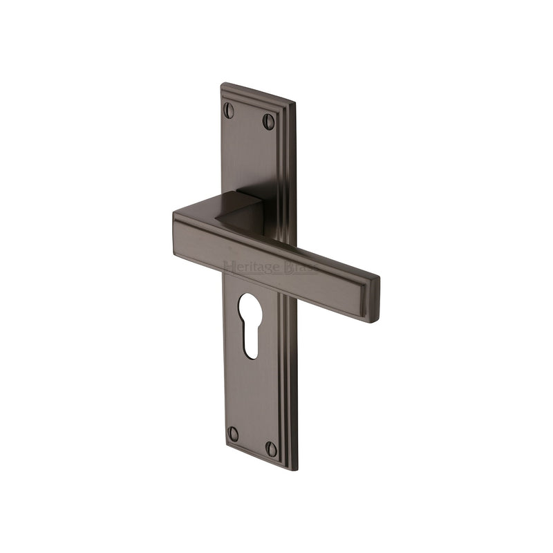 Heritage Brass Atlantis Door Handle on Plate