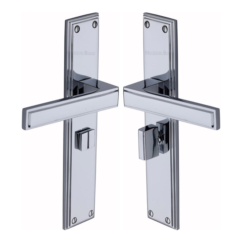 Heritage Brass Atlantis Long Door Handle on Plate