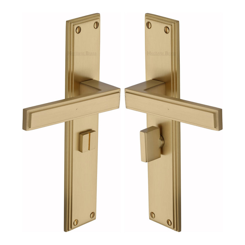 Heritage Brass Atlantis Long Door Handle on Plate