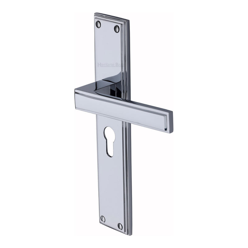 Heritage Brass Atlantis Long Door Handle on Plate