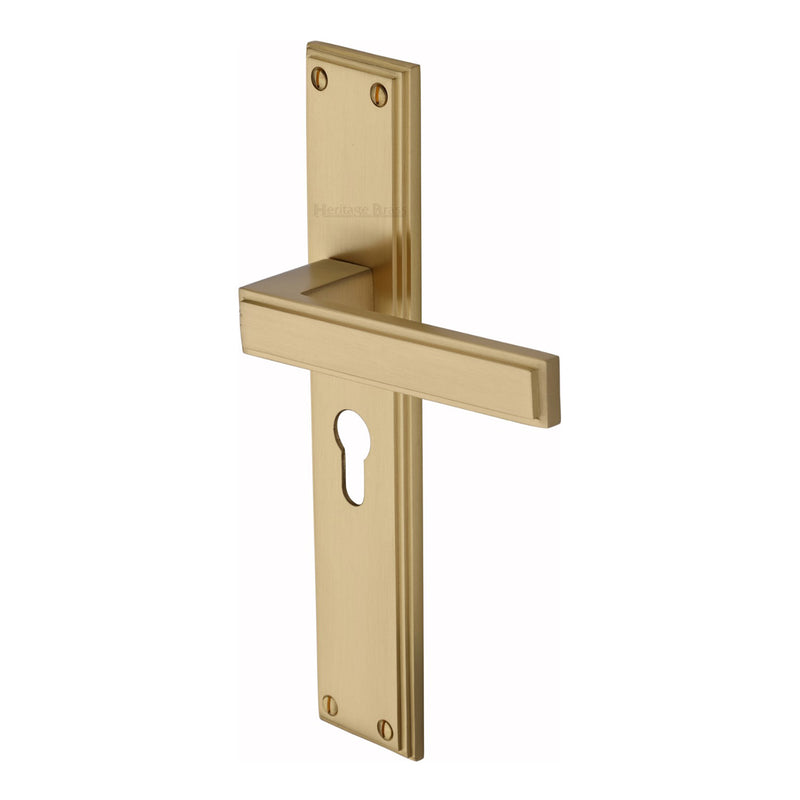 Heritage Brass Atlantis Long Door Handle on Plate