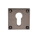 Heritage Brass Euro Profile Cylinder Escutcheon Square  - BAU1558