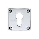 Heritage Brass Euro Profile Cylinder Escutcheon Square  - BAU1558