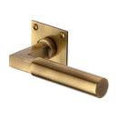 Heritage Brass Bauhaus Low Profile Door Handle on Square Rose