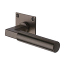 Heritage Brass Bauhaus Low Profile Door Handle on Square Rose