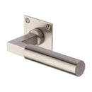 Heritage Brass Bauhaus Low Profile Door Handle on Square Rose