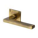 Heritage Brass Trident Low Profile Door Handle on Square Rose