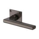 Heritage Brass Trident Low Profile Door Handle on Square Rose