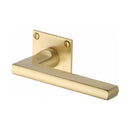 Heritage Brass Trident Low Profile Door Handle on Square Rose