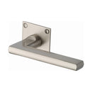 Heritage Brass Trident Low Profile Door Handle on Square Rose