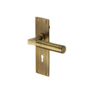 Heritage Brass Bauhaus Door Handle on Plate