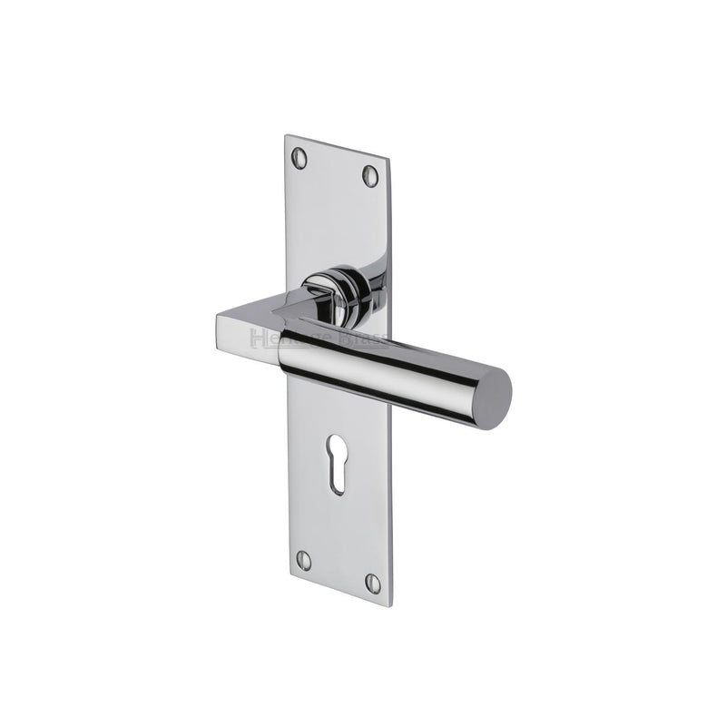 Heritage Brass Bauhaus Door Handle on Plate