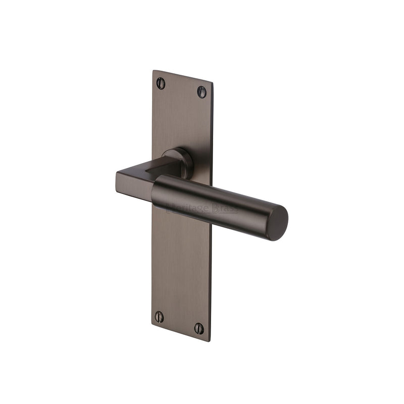 Heritage Brass Bauhaus Door Handle on Plate