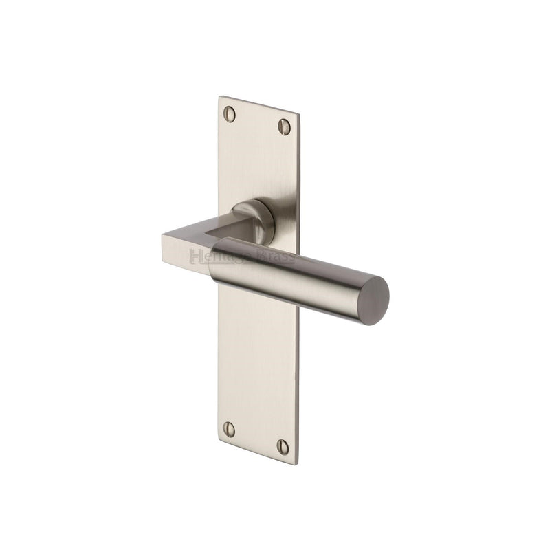 Heritage Brass Bauhaus Door Handle on Plate