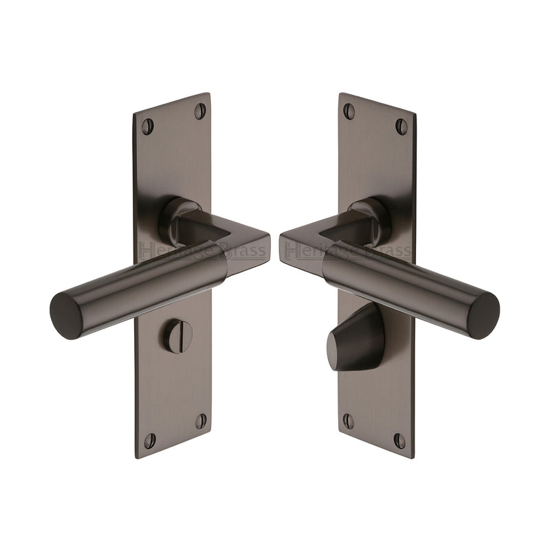 Heritage Brass Bauhaus Door Handle on Plate