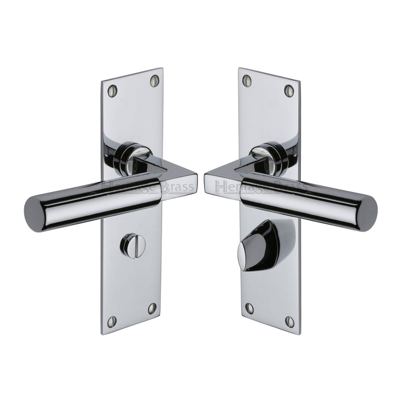 Heritage Brass Bauhaus Door Handle on Plate