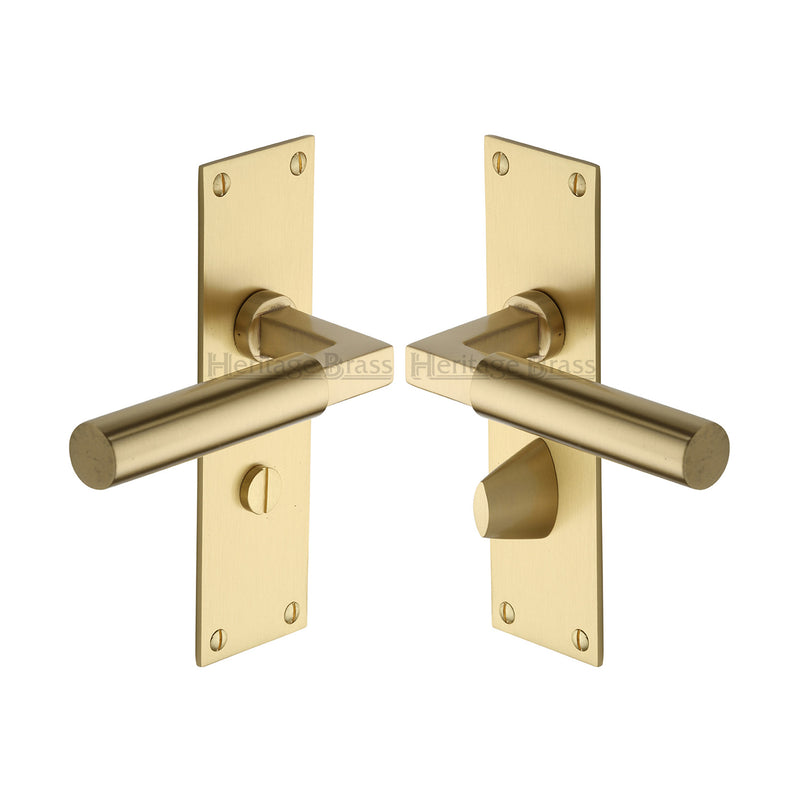 Heritage Brass Bauhaus Door Handle on Plate