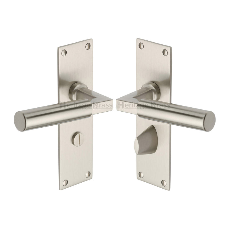 Heritage Brass Bauhaus Door Handle on Plate