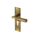 Heritage Brass Bauhaus Door Handle on Plate