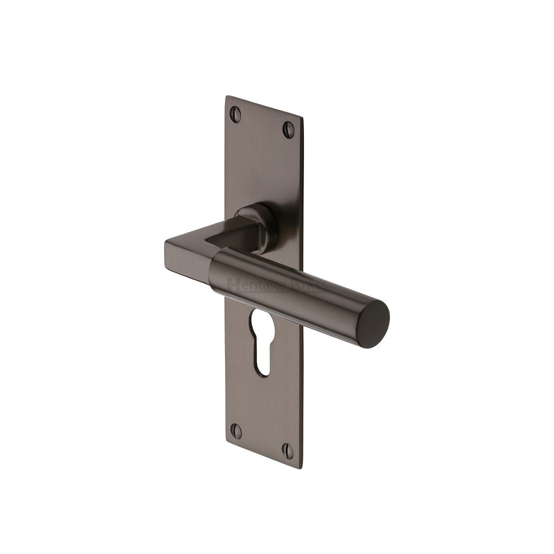 Heritage Brass Bauhaus Door Handle on Plate