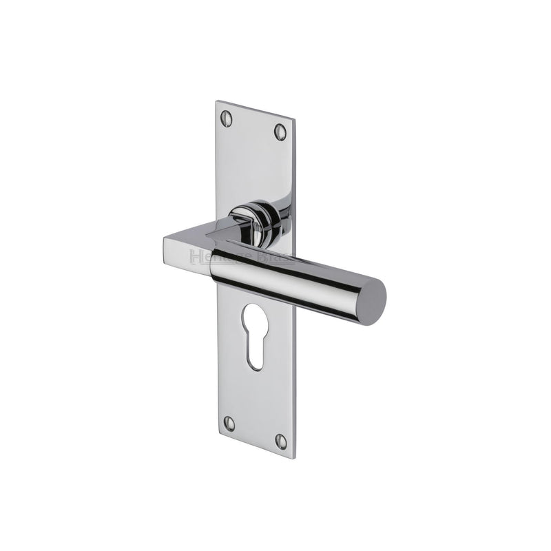 Heritage Brass Bauhaus Door Handle on Plate