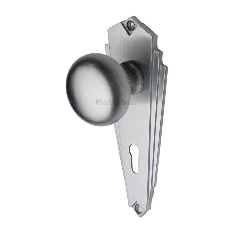 Heritage Brass Broadway Door Knob on Plate