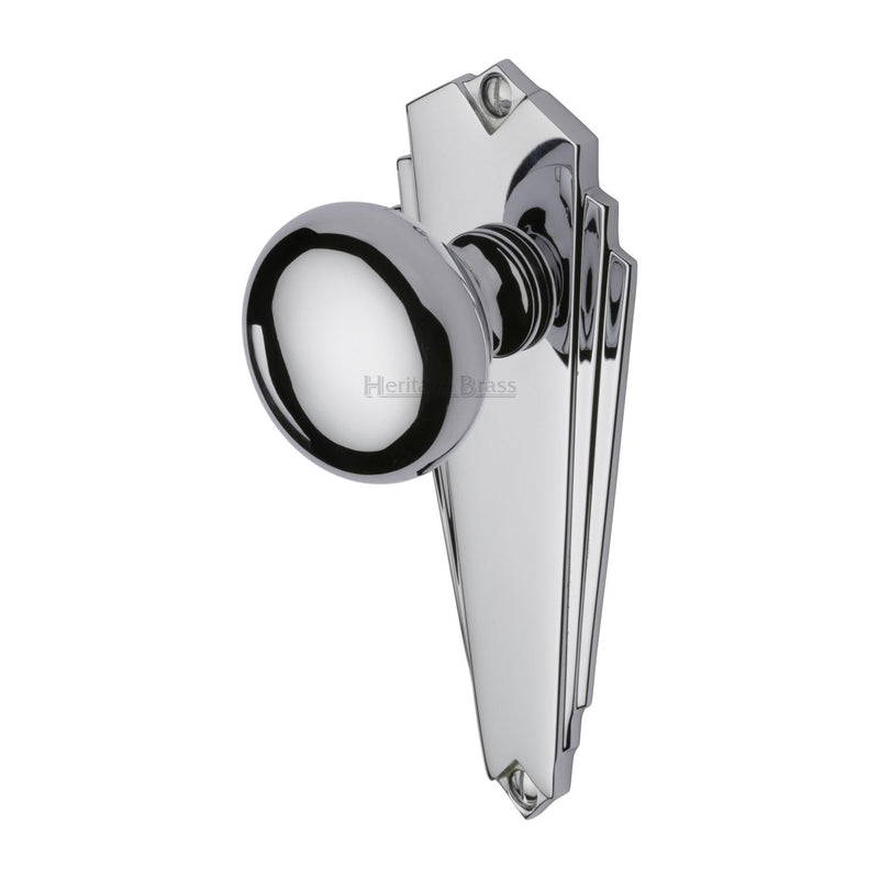 Heritage Brass Broadway Door Knob on Plate