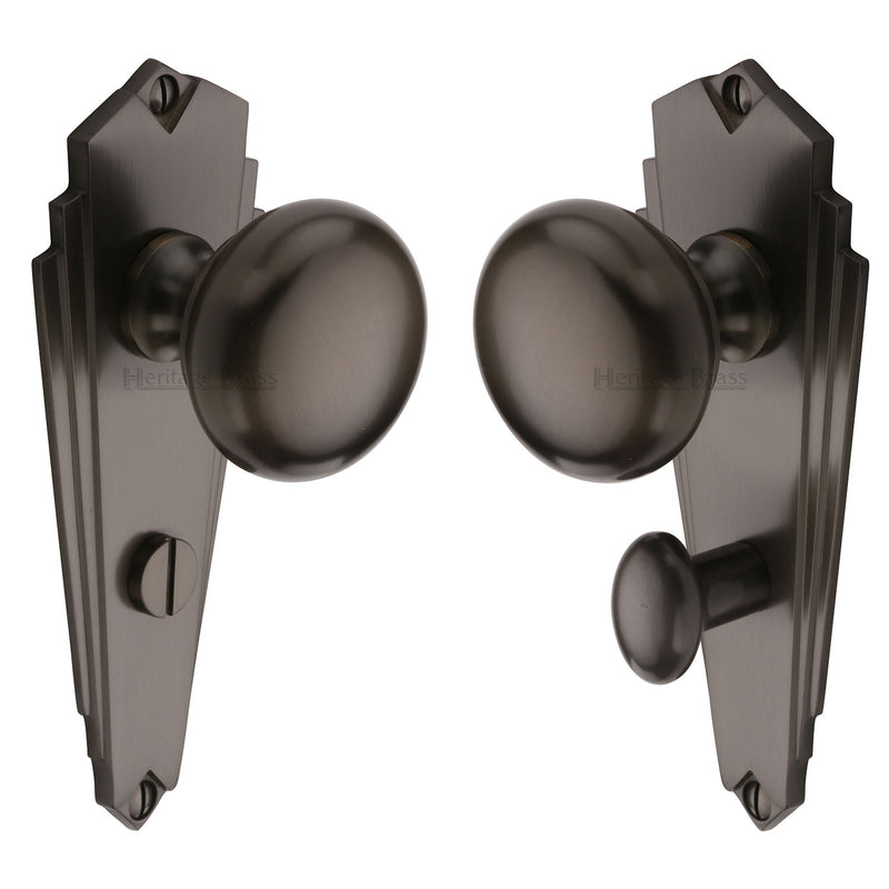 Heritage Brass Broadway Door Knob on Plate