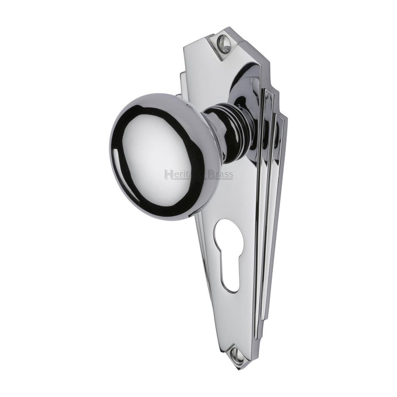 Heritage Brass Broadway Door Knob on Plate