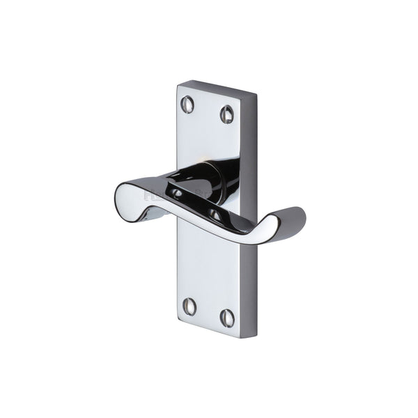 Heritage Brass Builders' Range Door Handle on Short Plate