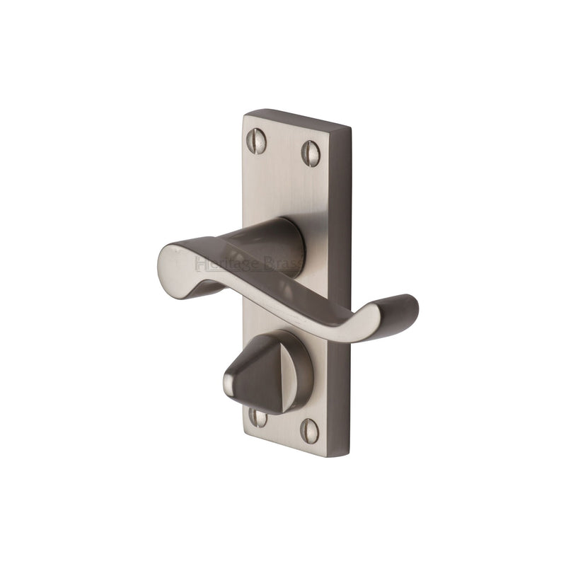 Heritage Brass Builders' Range Door Handle on Short Plate