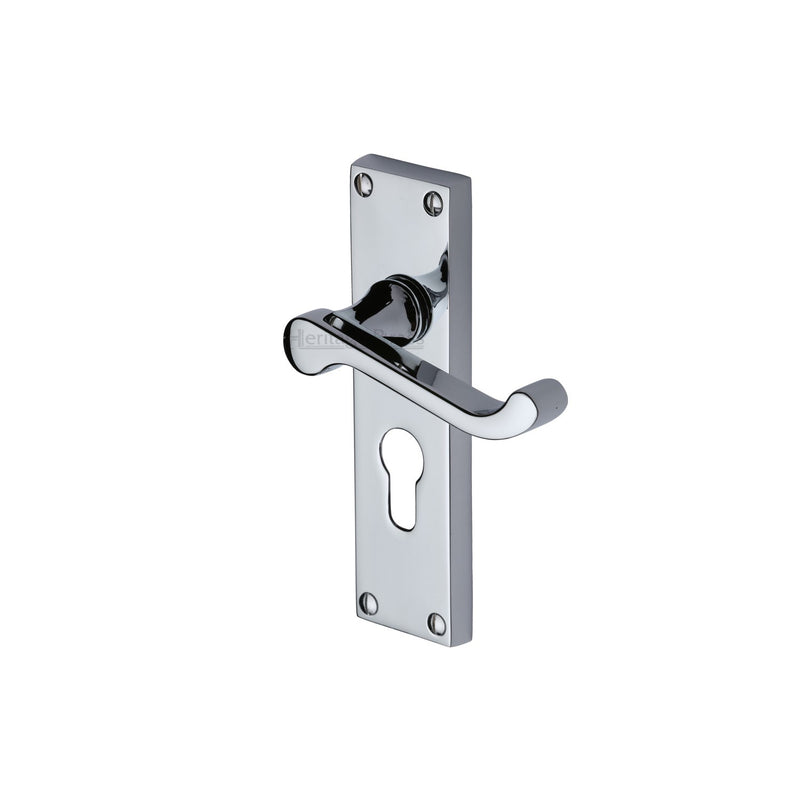 Heritage Brass Builders' Range Door Handle on Plate