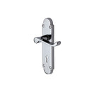 Heritage Brass Builders' Range Door Handle on Rounded Plate