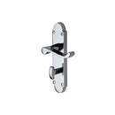 Heritage Brass Builders' Range Door Handle on Rounded Plate