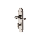 Heritage Brass Builders' Range Door Handle on Rounded Plate