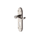 Heritage Brass Builders' Range Door Handle on Rounded Plate