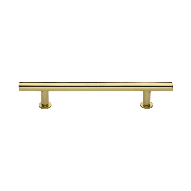 Heritage Brass T-Bar Cabinet Pull Handle with Rose