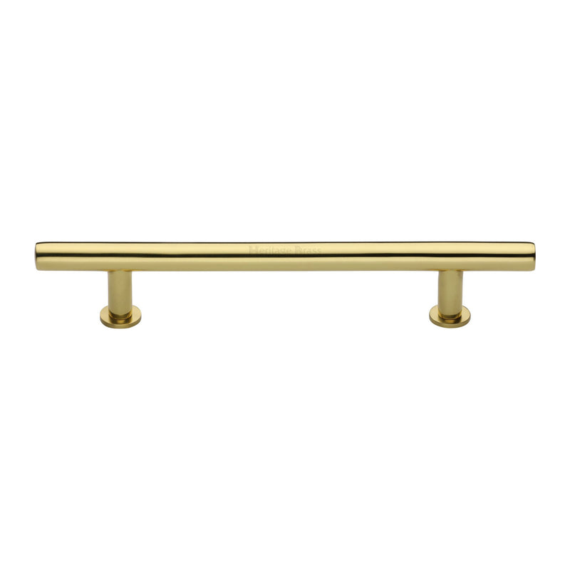 Heritage Brass T-Bar Cabinet Pull Handle with Rose